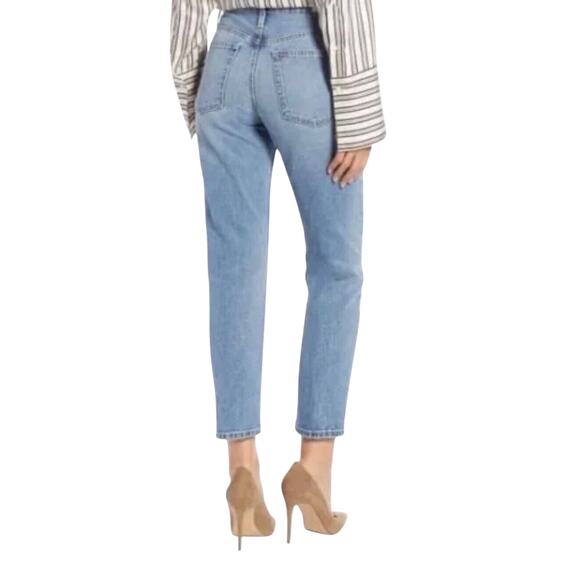 Something Navy Womens Mom Jeans Cotton High Rise Blue Med Wash Size 27 - Picture 2 of 15